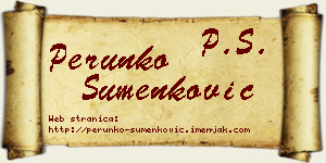 Perunko Šumenković vizit kartica
